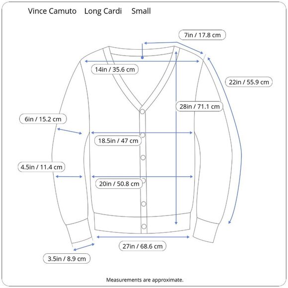 Vince Camuto Open Front Cardigan Ultra White Knit Long Length Long Sleeve Small - Picture 15 of 16